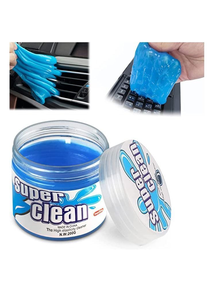 Cleaning Gel for Car, 1Pack Blue Car Dusting Mud Universal Soft Glue Cleaner, Used Dust Removal and of Air Conditioning Vents, Printers, Laptop Keyboards, Crevices - Image 1