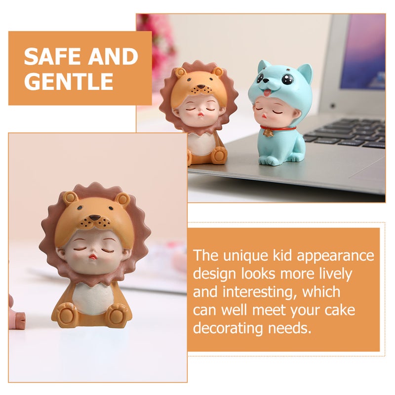 1pc Cake Decor Animals Kids Model Cake Decorative Statues Vivid Sculpture Decor - Image 5