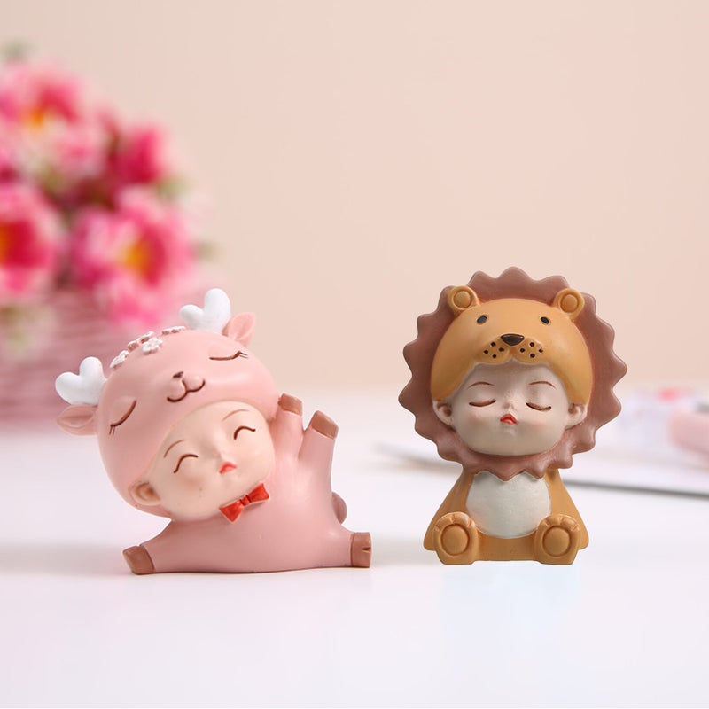 1pc Cake Decor Animals Kids Model Cake Decorative Statues Vivid Sculpture Decor - Image 1
