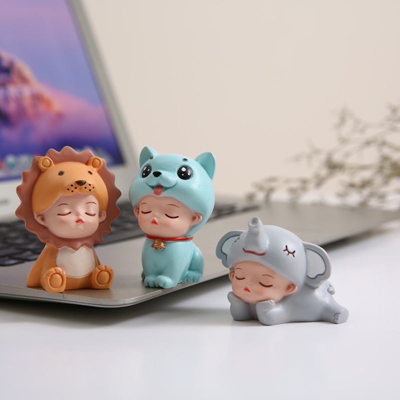1pc Cake Decor Animals Kids Model Cake Decorative Statues Vivid Sculpture Decor - Image 2