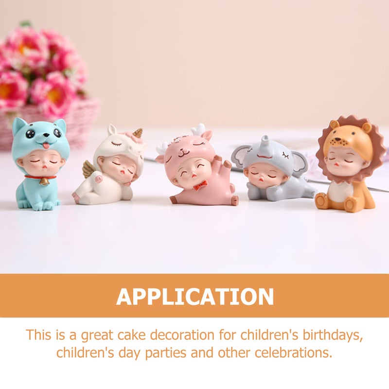 1pc Cake Decor Animals Kids Model Cake Decorative Statues Vivid Sculpture Decor - Image 4