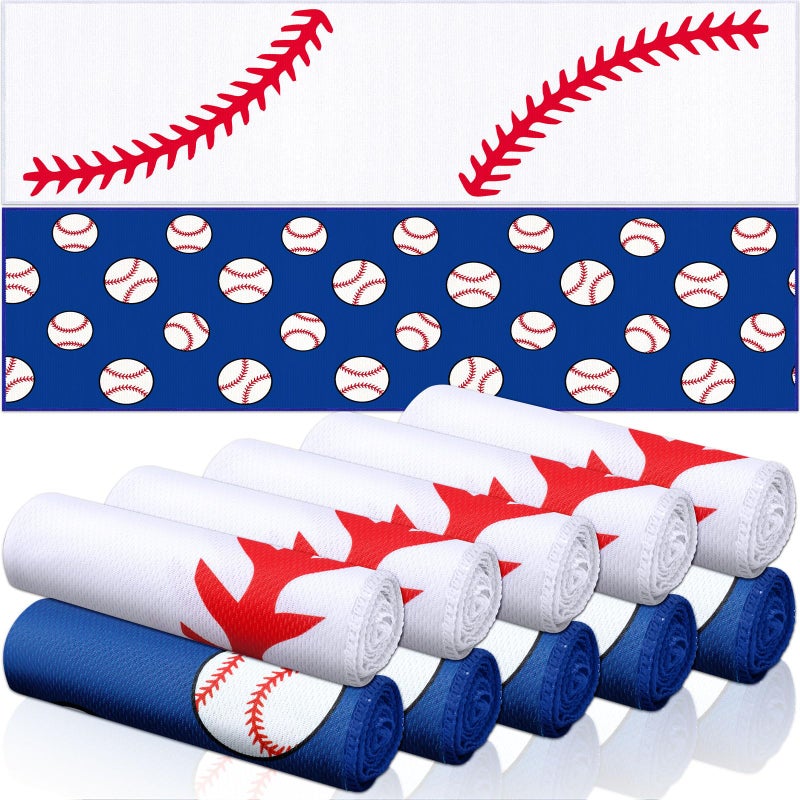 FuWeave 12 Pack Baseball Cooling Towels for Sports Teams Gifts 40 x 12 in Sport Cooling Towels Bulk Microfiber Ice Rags for Softball Soccer Baseball Party Favors Swag Bags Outdoor Workouts - Image 2