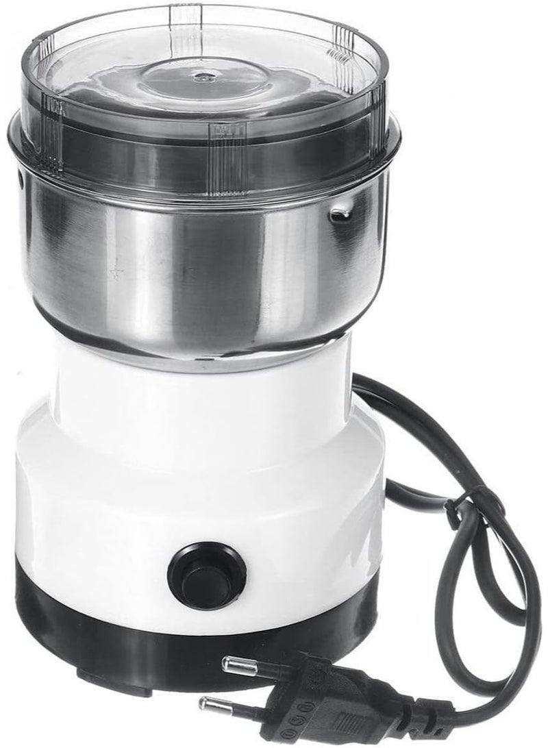 DKH Electric Coffee Grinder, 200W, 350ml Capacity, Stainless Steel Blades, White - Image 1
