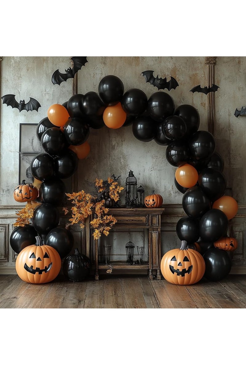 100 بالونات هيليوم دائري سوداء مقاس 12 انش لتزيين خلفية حفلات الزفاف والتخرج والذكرى السنوية واعياد الميلاد - Image 4