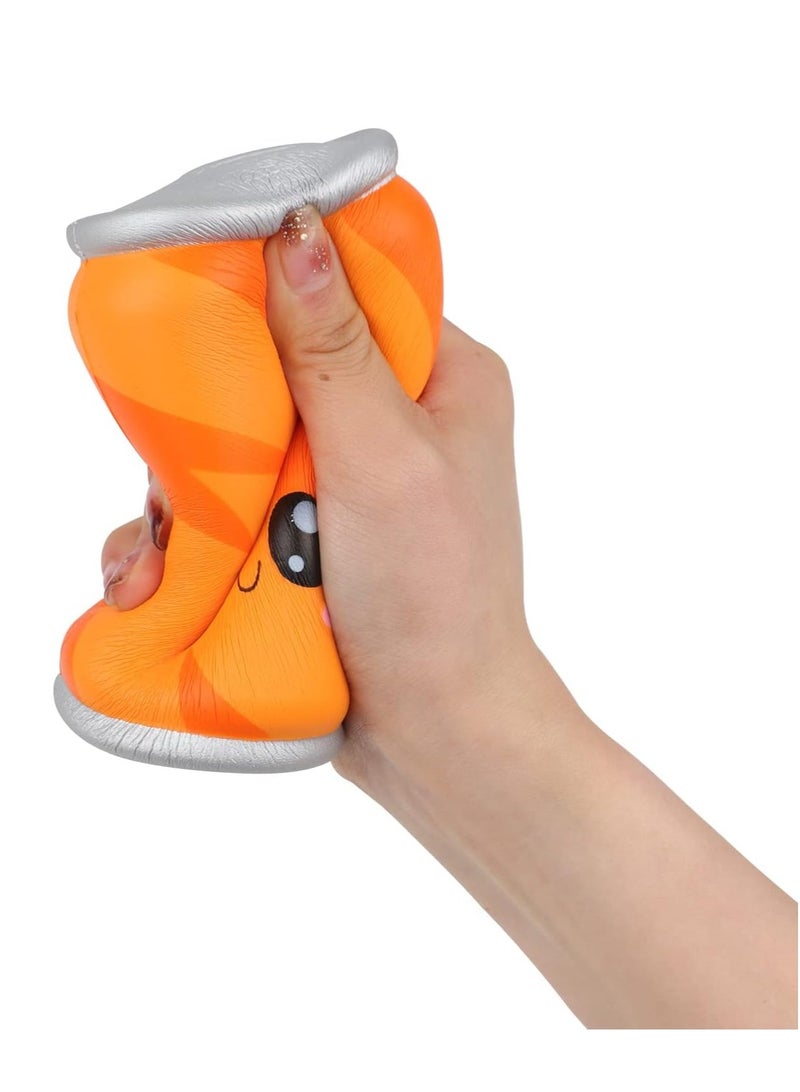 SOLARAE 4.9 Inch Squishies - Slow Rising Stress Relief Toy in Cute Orange Can Design for Kids and Adults - Image 4