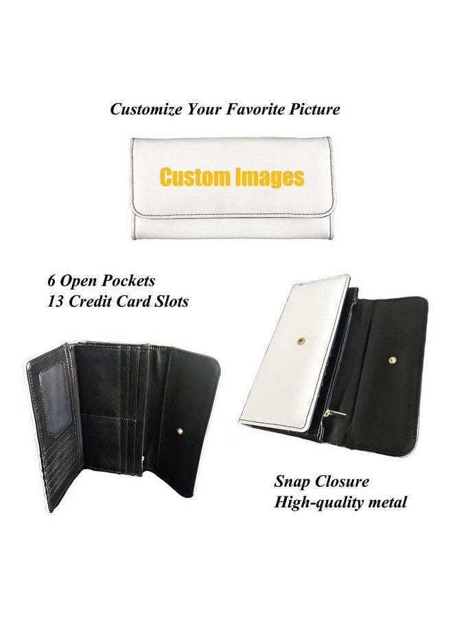 AFPANQZ Women'S Wallets Large Capacity With Rfid Protection Waterproof Leather Long Clutch Wallet Phone Holder Zip Multicards Slots Pu Leather Wallet American Flag Clutch Wallet - Image 5