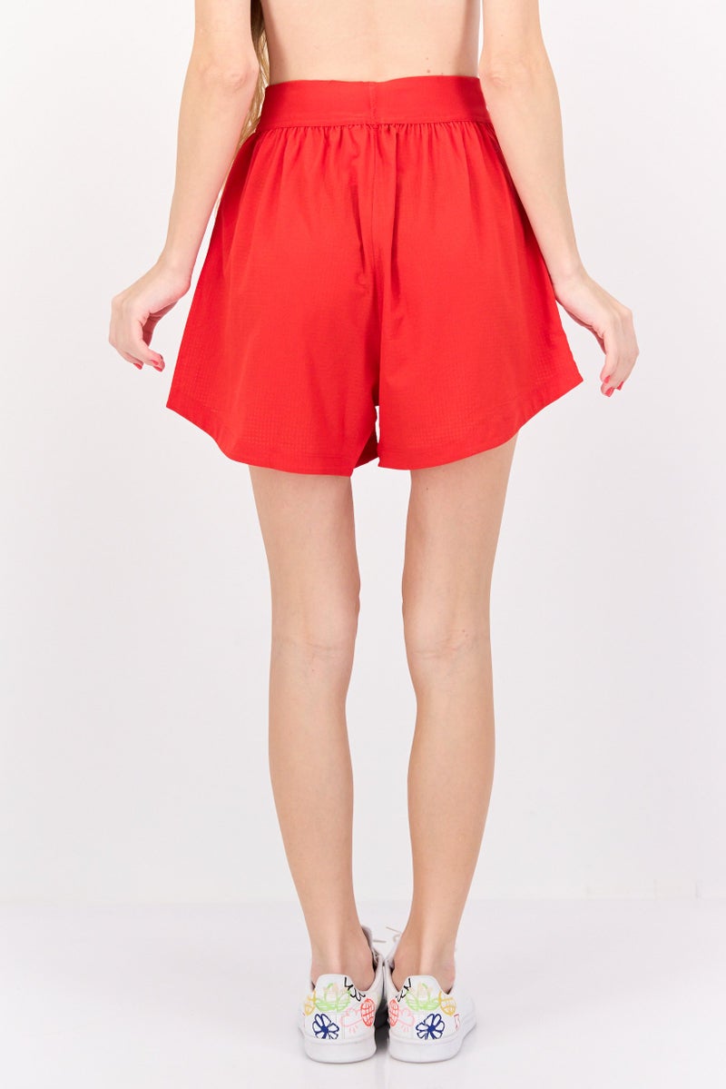 Adidas Women Sportswear Fit Training Shorts, Red - Image 3