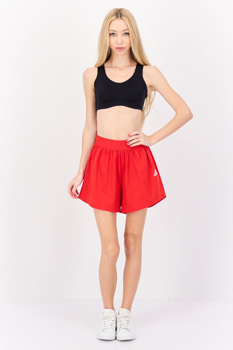 Adidas Women Sportswear Fit Training Shorts, Red - Image 4