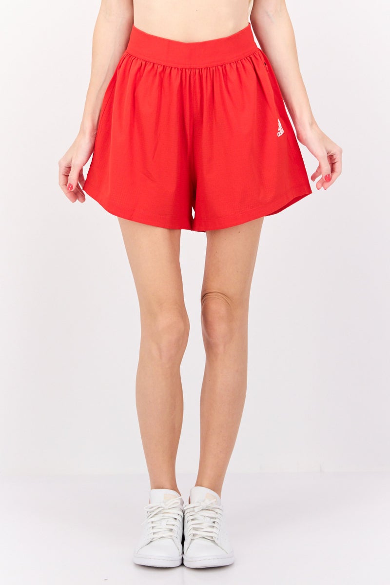 Adidas Women Sportswear Fit Training Shorts, Red - Image 1