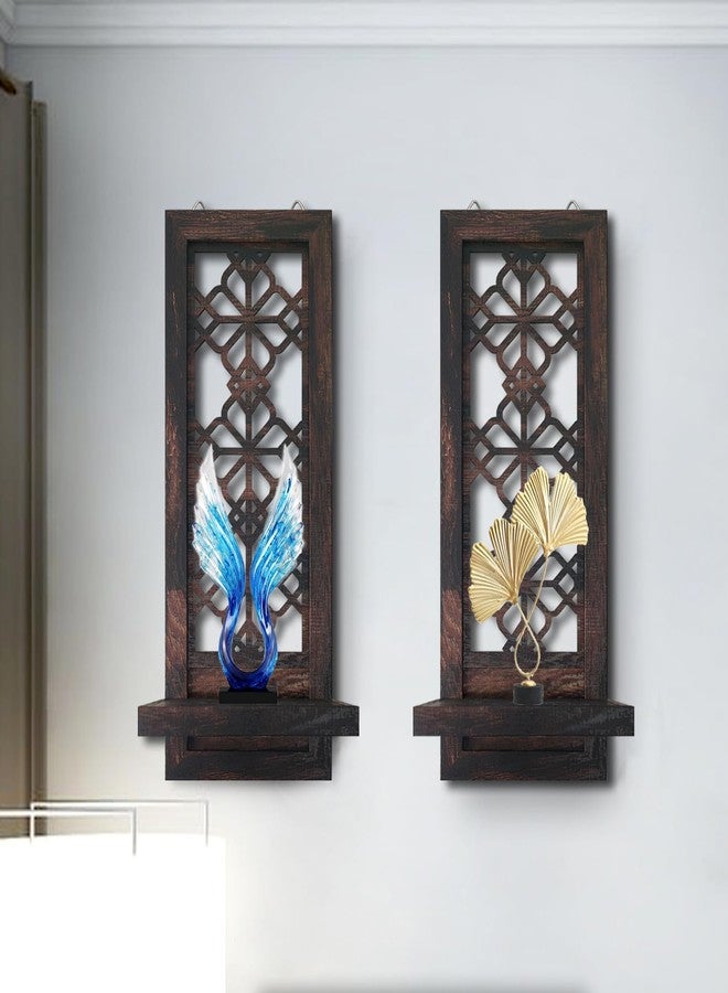 ZOLAPI Set of 2 Candle Sconces, Farmhouse Accent Wall Sconce, Caramel Color Candle Holder Wall Decorations for Home Décor, Living Room, Dining Room.(15 x6 in) - Image 5