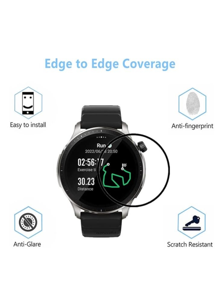 PET Black Frame Screen Protector Compatible with Mibro X1 Smartphone Watch  - Image 3