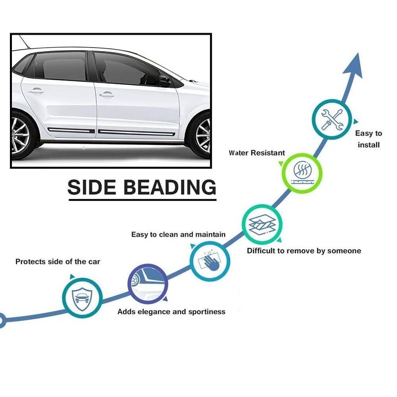 DDSONS Car Half Chrome Side Beading/Side Cladding/Door Garnish/Door Protector Suitable for Mahindra Bolero NEO (2021 - Present) - Image 5