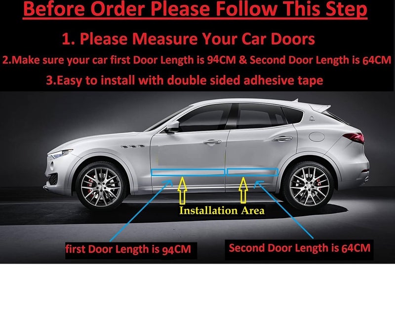 DDSONS Car Half Chrome Side Beading/Side Cladding/Door Garnish/Door Protector Suitable for Mahindra Bolero NEO (2021 - Present) - Image 4