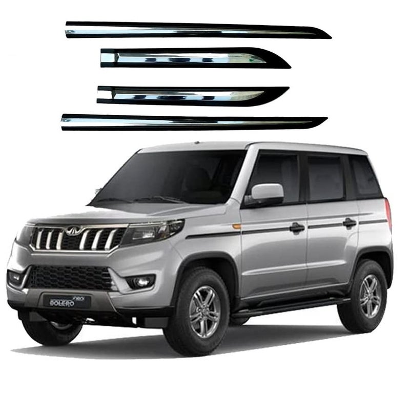 DDSONS Car Half Chrome Side Beading/Side Cladding/Door Garnish/Door Protector Suitable for Mahindra Bolero NEO (2021 - Present) - Image 1