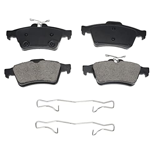 A-Premium 11.02 inch (280mm) Rear Solid Disc Brake Rotors + Ceramic Pads Kit Compatible with Select Ford Models - C-Max CMax 2013-2018, Escape 2013-2016, Transit Connect 2014-2018, 6-PC Set - Image 2