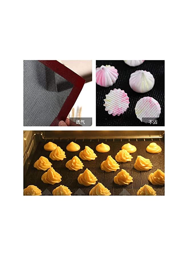 ECVV Silicone Baking Mat Sheet Non-Slip Washable Reusable Baking Tray Washable Reusable Non-Stick Tray Liner for Bake Pans and Rolling Heat-Resistant Cooking Bakeware Mat BPA 40x30cm  - Image 3