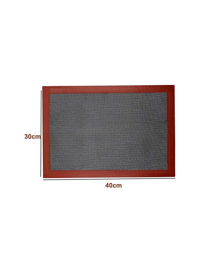 ECVV Silicone Baking Mat Sheet Non-Slip Washable Reusable Baking Tray Washable Reusable Non-Stick Tray Liner for Bake Pans and Rolling Heat-Resistant Cooking Bakeware Mat BPA 40x30cm  - Image 2