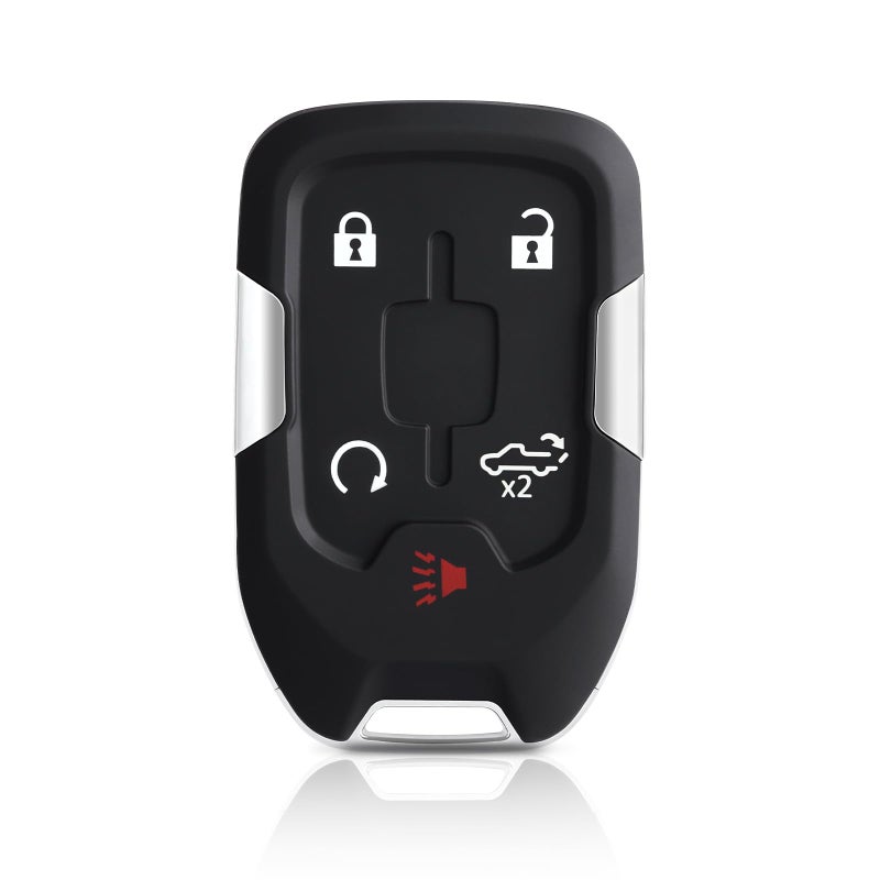 HelloAuto Key Fob Cover Fit for GMC Sierra 1500 2019 2020 2500HD 3500HD for Chevy Silverado 20192021 Key Fob Case Replacement 5 Buttons Empty Key fob Shell Without ChipHYQ1EA