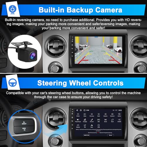 Votheon Car Radio Upgrade for Ford F150 2009 2010 2011 2012,Android 13 2GB+64GB,9 inch with Wireless CarPlay/Android Auto GPS WiFi,SWC, FM, AM, RDS DSP,Free Backup Camera - Image 4