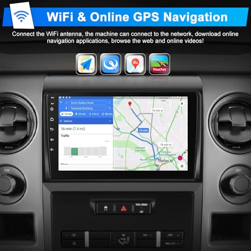 Votheon Car Radio Upgrade for Ford F150 2009 2010 2011 2012,Android 13 2GB+64GB,9 inch with Wireless CarPlay/Android Auto GPS WiFi,SWC, FM, AM, RDS DSP,Free Backup Camera - Image 5