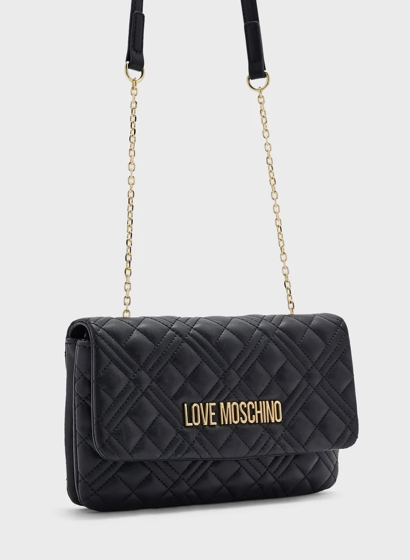 Love Moschino Quilted Clutch Bag