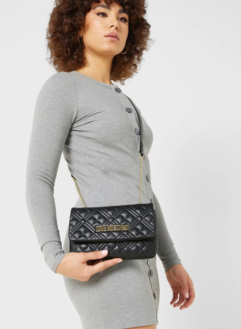 Love Moschino Quilted Clutch Bag