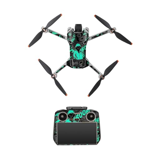 FSIDIWT Skin Stickers Compatible with DJI Mini 4 Pro Waterproof Sticker Decal Skin DIY Accessory for DJI Mini 4 Pro Drone and RC 2 Controller E - Image 1
