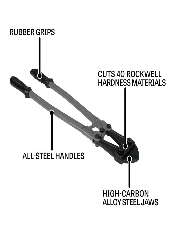 JET Bolt Cutter, 14-Inch Handles with Black Head, Center Cut (BC-14B) - Image 2