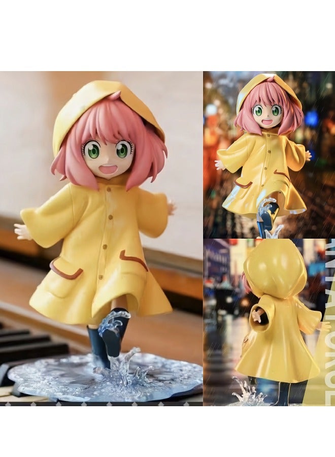 SPY x FAMILY Anya Action Figure with Base, Raincoat Anya Model Figure Toy,  PVC Character Model Statue, for Desktop Decorations/Collectibles, Gifts for Fans, Friends, 10*12 CM  - Image 5
