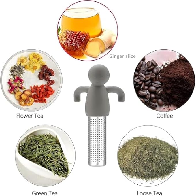 بوليفياز مصفاة شاي مكونة من قطعتين، موزع شاي متعدد الألوان بتصميم كرة سريعة الفتح، مصفاة شاي فاخرة لأوراق الشاي السائبة، مثالية لتخمير الشاي في المنزل والمكتب - Image 5