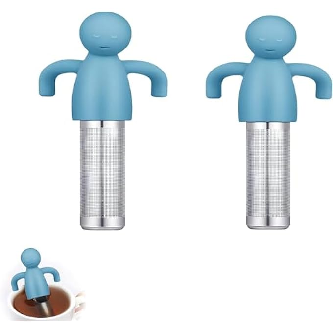 بوليفياز مصفاة شاي مكونة من قطعتين، موزع شاي متعدد الألوان بتصميم كرة سريعة الفتح، مصفاة شاي فاخرة لأوراق الشاي السائبة، مثالية لتخمير الشاي في المنزل والمكتب - Image 1