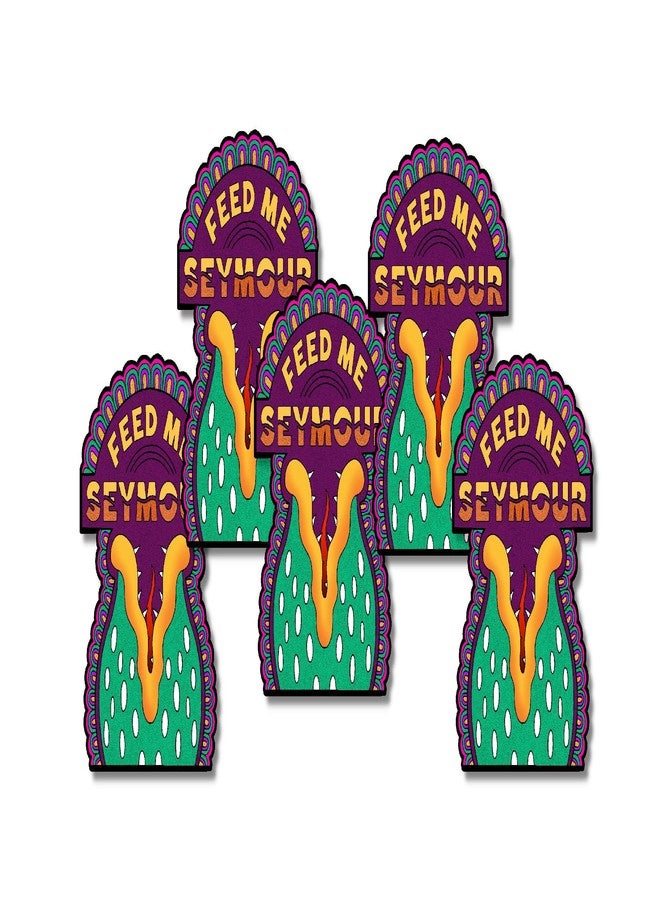 Coloring Broadway - Little Shop of Horrors Inspired Stickers (Set of 5) “Feed Me Seymour” Sticker Collection, Broadway Musical Merchandise, Die-Cut & Bubble Free Vinyl, Ideal Gift for Theatre Lovers - Image 3