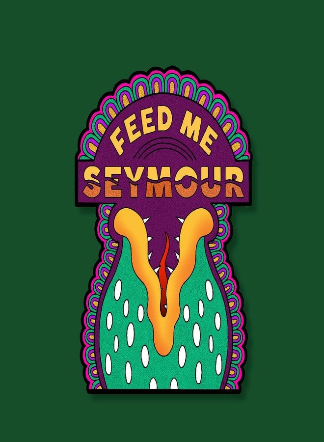 Coloring Broadway - Little Shop of Horrors Inspired Stickers (Set of 5) “Feed Me Seymour” Sticker Collection, Broadway Musical Merchandise, Die-Cut & Bubble Free Vinyl, Ideal Gift for Theatre Lovers - Image 4
