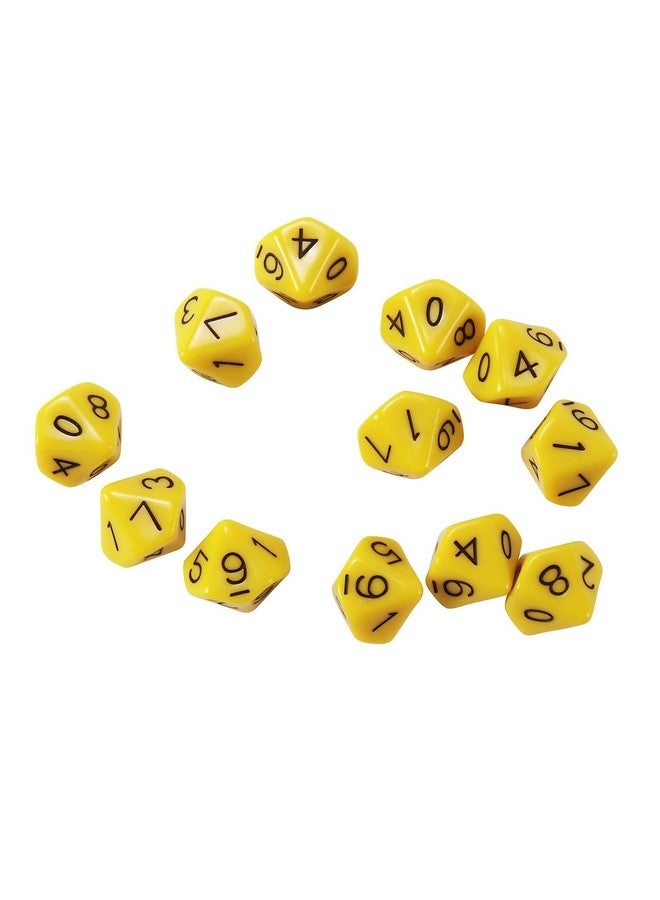 LEARNING ADVANTAGE 10-Sided Dice - Set of 12 - Hands-On Math Manipulative - Teach Early Numeracy - Math Games for Kids