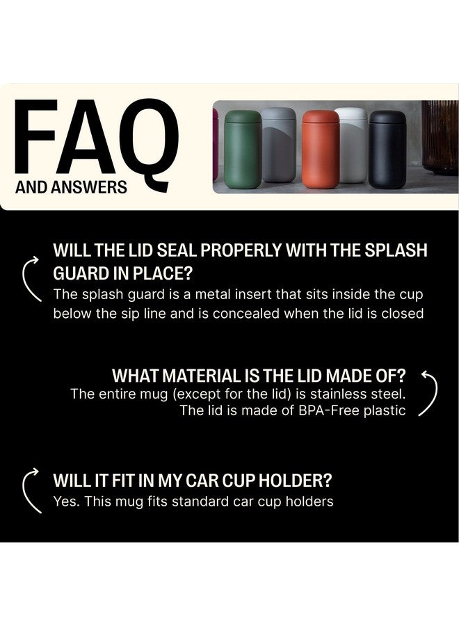 فيلو كوب سفر كارتر موف من فيلو، سعة 16 أونصة، مصنوع من الفولاذ المقاوم للصدأ معزول بالفراغ، مع كوب قهوة داخلي من السيراميك وواقي من الرذاذ، لون أزرق حجري - Image 4