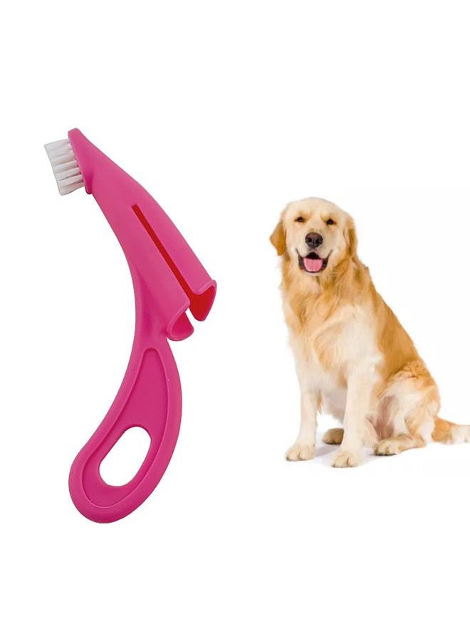 Thoraya Dog Finger Toothbrush Nylon Bristle Dental Oral Care Pet Finger Brush Teeth Gums Care Kit for Dogs Cats Red  - Image 5