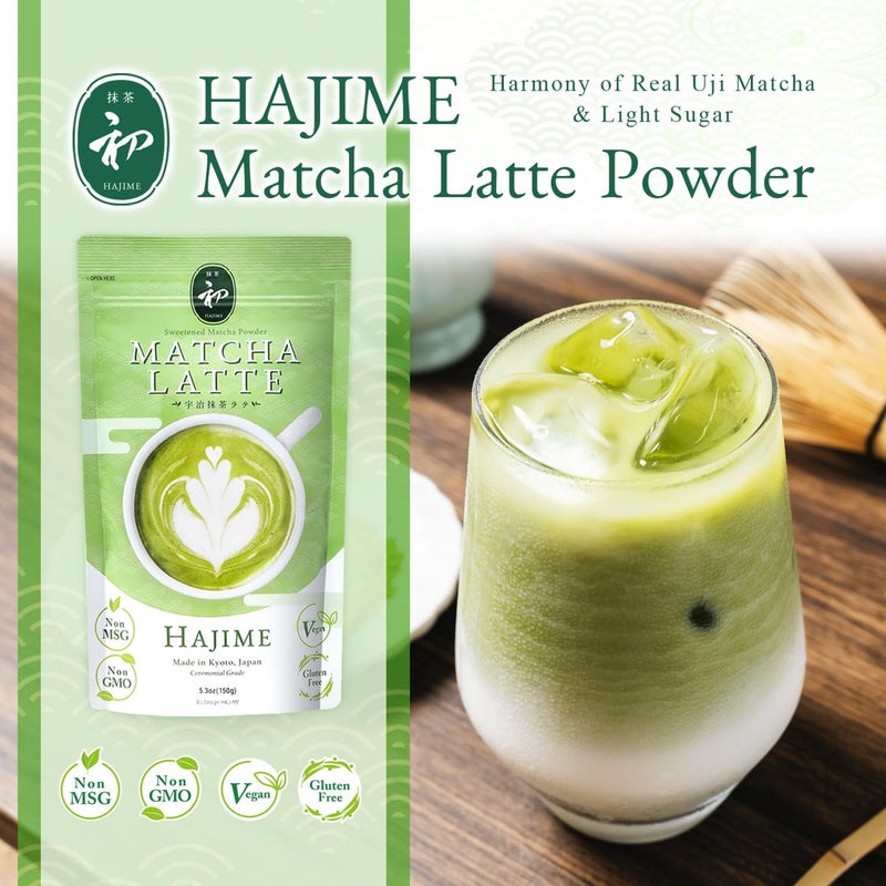 BJdesign HAJIME Sweetened Matcha Latte Powder - Image 2
