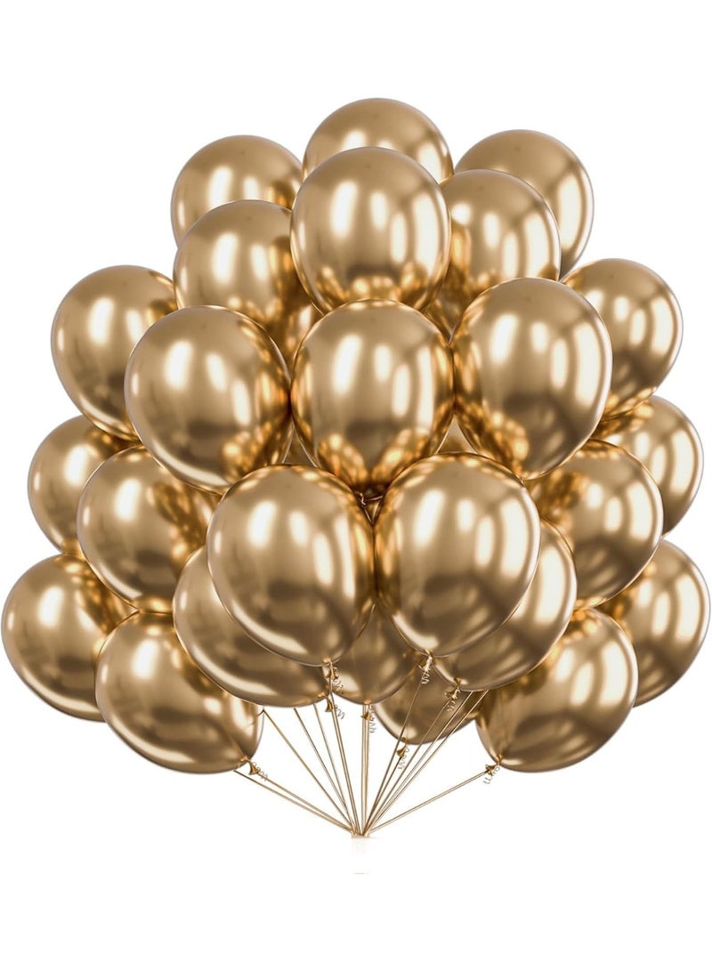 Dingo Metallic Chrome Gold Balloons 50 pcs and Dingo Metallic Silver Balloons 50 pcs - 12 inch - Image 2