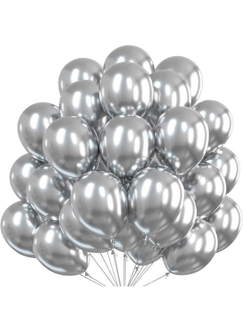 Dingo Metallic Chrome Gold Balloons 50 pcs and Dingo Metallic Silver Balloons 50 pcs - 12 inch - Image 3