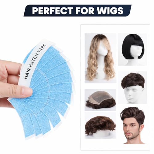 Stylazo Hair Wig Tape, Hair Toupee Tape, Front Lace Blue Tape 36 pcs Leaves No Residue - Image 4