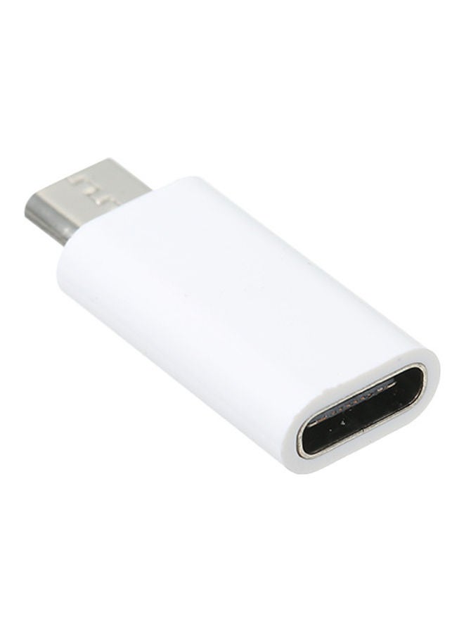 NIBEMINENT Type-C To Micro USB Convert Connector Charging Data Adapter White - Image 5