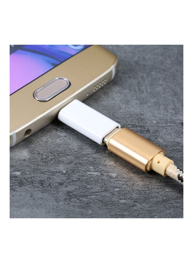 NIBEMINENT Type-C To Micro USB Convert Connector Charging Data Adapter White - Image 3