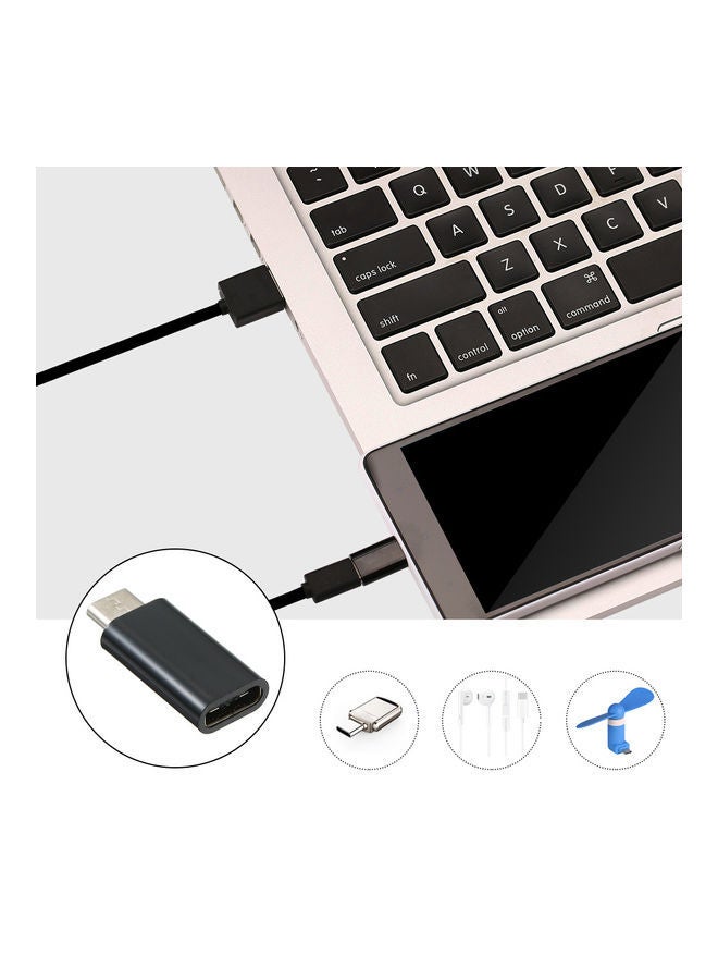 NIBEMINENT Type-C To Micro USB Convert Connector Charging Data Adapter White - Image 2