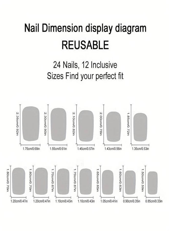 ZOONA 24PCS Everlasting French Nails Artificial Nails Art Set| Lightweight & Long Lasting| Easy To Use| Quick Fix For Festivals & Special Occasions (W1199) - Image 5