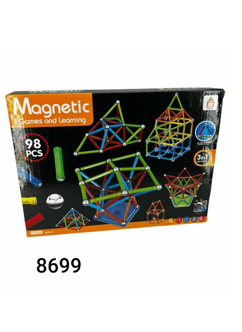 Magnetic stick puzzle 98 pieces  - Image 1