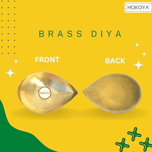 HOKOYA Pital Formal Diya Sets for Diwali / Dussehra / Evening Puja in Home / Mandir / Temple (X-Large, 1) - Image 4