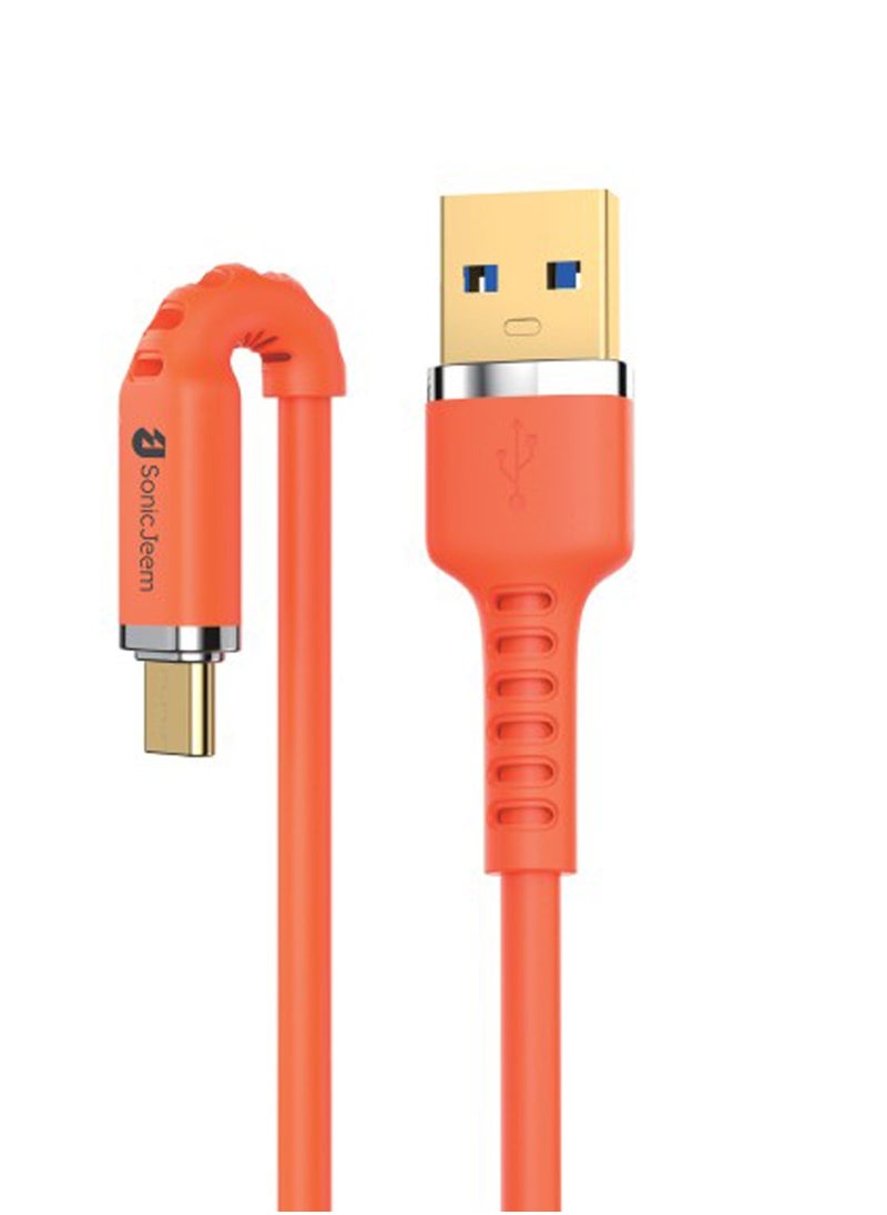 كيبل شحن سونيك جيم فاست شارجينج 3.0A USB TO TYPE-C،يحتوي على شريحة الذكية،GOLD PLATED INTER FACE،الطول1متر،برتقالي،MADE FOR ANDROID-IPHONE-IPAD-IPOD (SJ115B) - pzsku/Z99FBFA42BEBB8838AF9BZ/45/_/1738074686/f87c9ba1-de0e-43e3-8a67-ff80899b8ab7