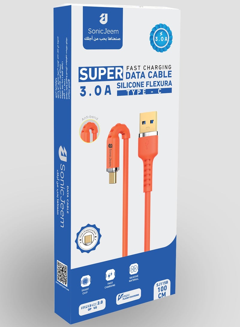 SONIC JEEM Silicone Flexure Super Data Cable USBA- TYIP-C SJ115B - Image 5