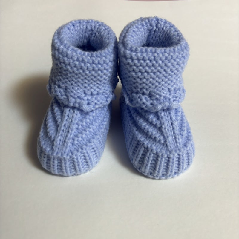 Qi Ta Handmade Knitted Baby Socks Shoes for Newborns, Cotton Breathable Anti-Slip Cartoon Booties, 0-3-6 Months, Spring Autumn - Image 1