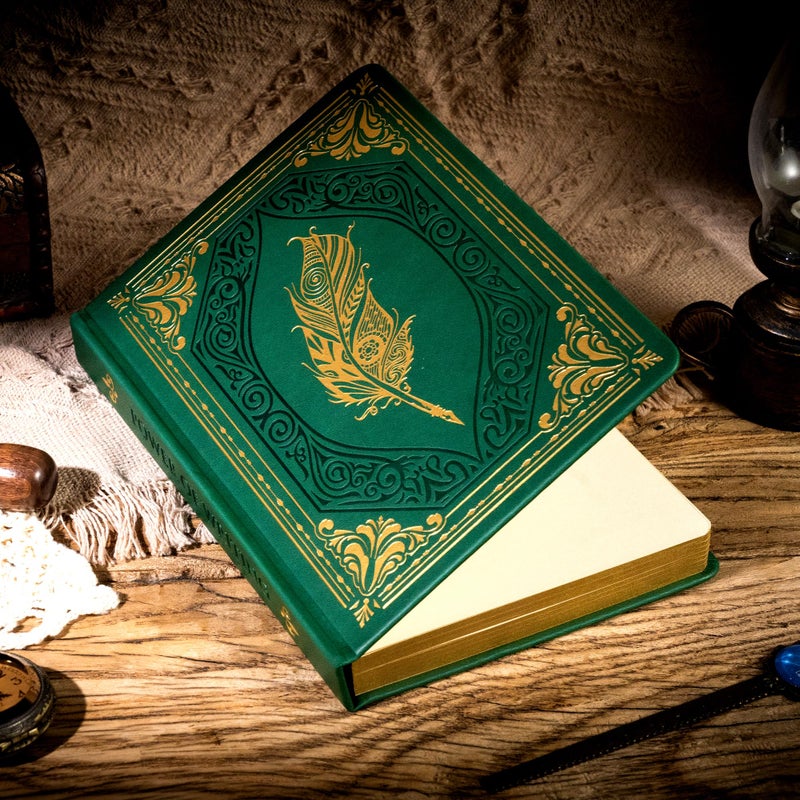CAGIE 320 Pages Thick Hardcover Journaling Notebooks Vintage Leather Journal for Women Men A5 College Ruled Journals for Writing with Gift Box, 5.7 x 8.3 in, Green 2 - Image 4